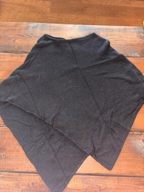 H&M Black Knit Poncho Cape Sweater One Size Minimalist
